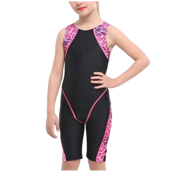 Purcolt Women's Racerback Boyleg Swimsuit Athletic Modest Knee Lenth Full Coverage One Piece Swimsuit UPF 50+ Sun Protection Bathing Suit