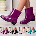 thumbnail image 1 of Purcolt Women's Rain Boots Comfortable Waterproof Non-Slip Chunky Sole Ankle Booties Mid Heel Boots Short Garden Boots, 1 of 6