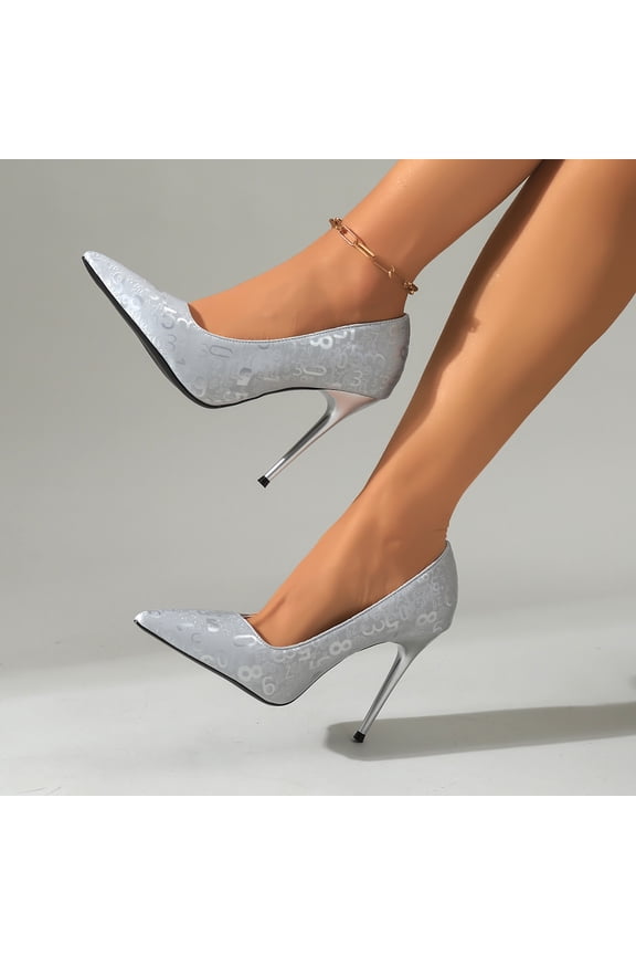 Women's Thin High Heels Comfortable Closed Pointed Toe Dress Pumps Shoes for Business Work Office