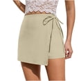 thumbnail image 1 of Purcolt Women's Wrap Skort with Built-In Shorts, High Waist Pull-On Mini Length A-Line Athletic Shape Lightweight Stretch for Tennis Golf and Everyday Wear, 1 of 6