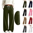 thumbnail image 1 of Purcolt Womens Athletic Pants Casual Drawstring Elastic Waist Wide Leg Sweatpants Comfort Loose Fit Trousers with Pockets for Running Workout Gym, 1 of 9