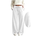 thumbnail image 1 of Purcolt Womens Athletic Pants Casual Drawstring Elastic Waist Wide Leg Sweatpants Comfort Loose Fit Trousers with Pockets for Running Workout Gym, 1 of 9