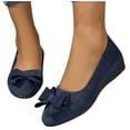 thumbnail image 1 of Purcolt Womens Bowknot Flats Shoes Casual Trendy Round Toe Shallow Mouth Ballet Flats Comfortable Summer Slip On Dailywear Dress Shoes, 1 of 9