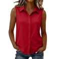 thumbnail image 1 of Purcolt Womens Button Down Shirt Dressy Casual Collared Sleeveless Tank Tops Comfort Loose Fit Blouses for Business Work Office, 1 of 8