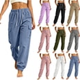 thumbnail image 1 of Purcolt Womens Corduroy Jogger Pants Casual Drawstring Elastic Waist Cargo Pants Comfort Loose Fit Athletic Pants with Ribbed Elastic Cuffs for Hiking Running Travel, 1 of 8