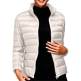 thumbnail image 1 of Purcolt Womens Cropped Puffer Jacket - Quilted Packable Lightweight Winter Coat - Stand Collar Long Sleeve Full Zip Windproof Insulated Snow Coats, 1 of 7