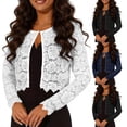 thumbnail image 1 of Purcolt Womens Elegant Floral Lace Cardigans Dressy Casual Open Front Long Sleeve Sheer Embroidery Jacket Summer Casual Office Crop Shrug Tops, 1 of 7