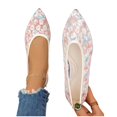thumbnail image 1 of Purcolt Womens Embroidery Mesh Flats Dressy Casual Pointed Toe Slip On Ballet Shoes Comfort Elegant Soft Sole Dress Shoes Dailywear for Wedding Travel Walking, 1 of 9