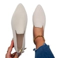 thumbnail image 1 of Purcolt Womens Eyelet Ballet Flats Lightweight Casual Pointed Toe Shallow Mouth Dress Shoes Comfort Breathable Cushion Sole Low Heel Slip on Flat Shoes, 1 of 9