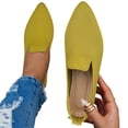 thumbnail image 1 of Purcolt Womens Eyelet Ballet Flats Lightweight Casual Pointed Toe Shallow Mouth Dress Shoes Comfort Breathable Cushion Sole Low Heel Slip on Flat Shoes, 1 of 9
