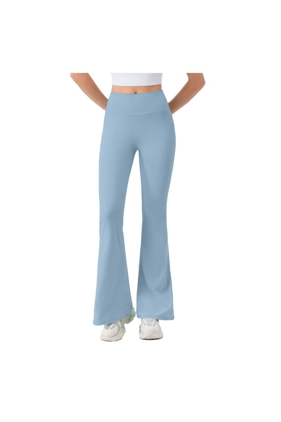 Womens Flared Leggings Soft Tummy Control High Waisted Athletic Yoga Pants Bell Bottom Tight Pants for Cycling Dance Workout