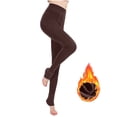 thumbnail image 1 of Purcolt Womens Fleece Lined Footed Thermal Leggings Tummy Control High Waist Slim Fit Lounge Pants for Cold Weather Daily Wear, 1 of 8