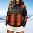 thumbnail image 1 of Purcolt Womens Heated Hooded Puffer Jackets Full Zip Long Sleeve Quilted Coats Winter Thermal Outerwear with 21 Heating Zones, Power Bank Not Included, 1 of 9