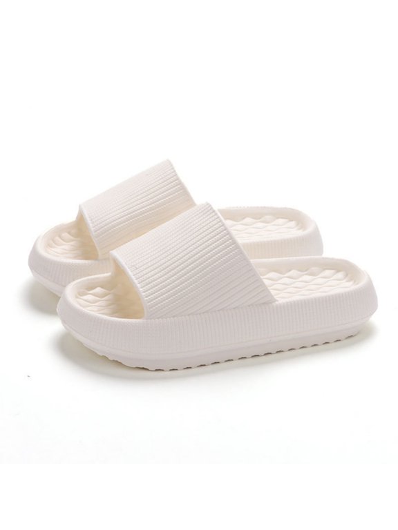 Womens Mens Couples Quick Dry Shower Slides Lightweight Comfort EVA Open Toe Cushioned Thick Sole Non Slip Waterproof Footwear for Pool Gym Indoor Outdoor