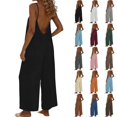 thumbnail image 1 of Purcolt Womens Overalls Casual Summer Backless Jumpsuits Baggy Open Back Wide Leg Bib Pants Rompers with Pockets, 1 of 6
