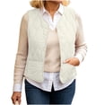 thumbnail image 1 of Purcolt Womens Quilted Padded Puffer Vest Lightweight Casual Collarless Sleeveless Snap Button Front Jackets with Pockets, 1 of 7