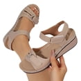 thumbnail image 1 of Purcolt Womens Sandals Lightweight Casual Open Toe Adjustable Buckle Non Slip Slides Sandals Comfortable Summer Beach Sandals, 1 of 9