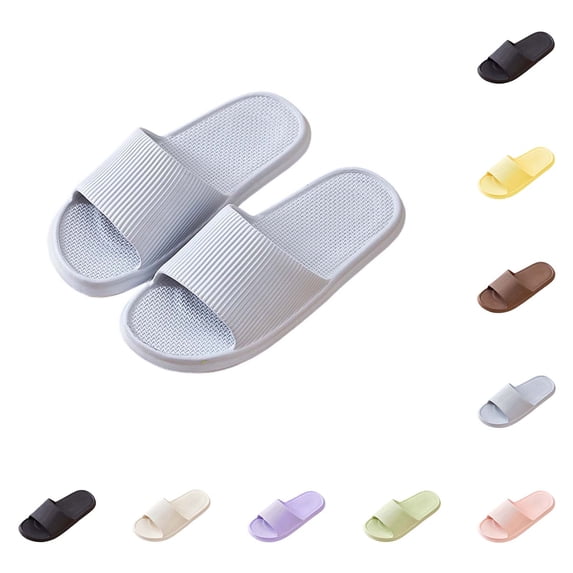 Purcolt Womens Shower Slippers Non Slip Open Toe EVA Quick Drying Bathroom Slippers Breathable Soft Indoor And Outdoor Slide Slippers
