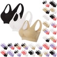 thumbnail image 1 of Purcolt Womens 3 Pack Sports Bras Breathable Mesh Wireless T Shirts Bras Full Coverage High Impact Push Up Bras for Workout Running Yoga, 1 of 9