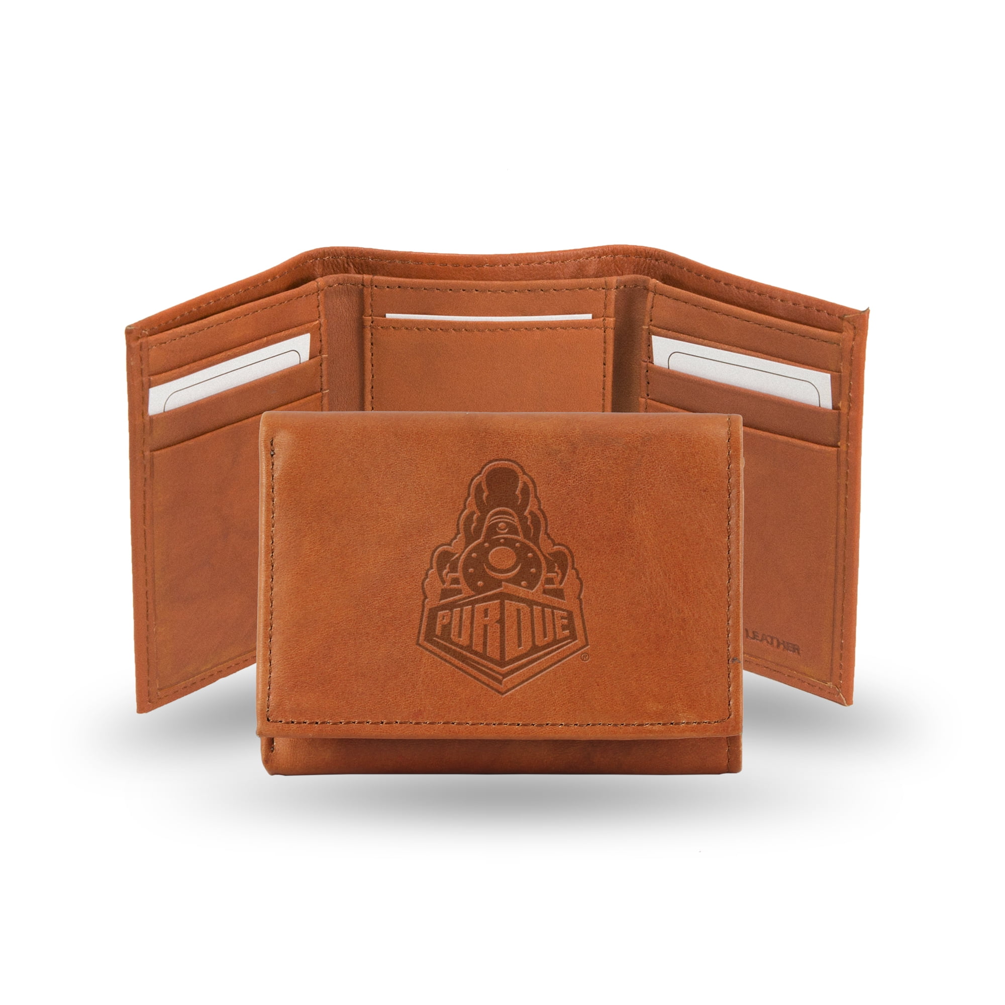 NCAA Purdue Boilermakers Tri-Fold Leather Wallet - Official Licensed Team Wallet With Emblem - View #7
