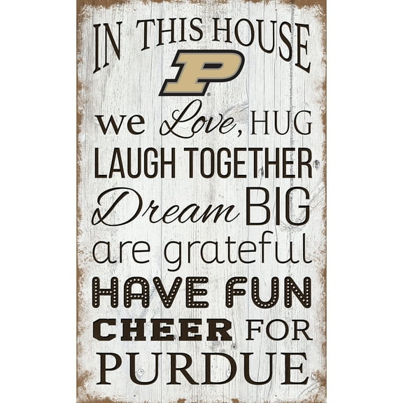 Purdue Boilermakers 11'' x 19'' Team In This House Sign
