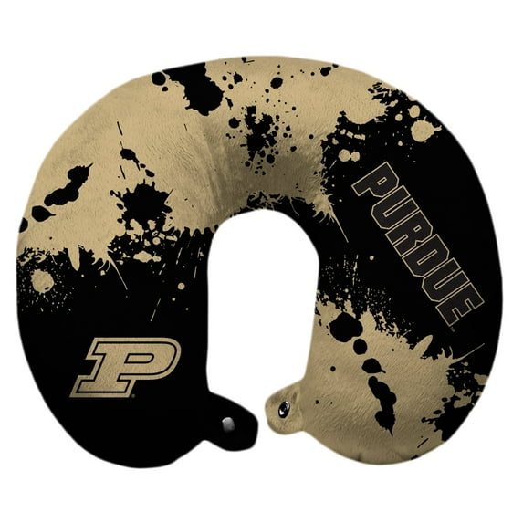 Purdue Boilermakers 12'' x 13'' Splatter Print Polyester Travel Pillow