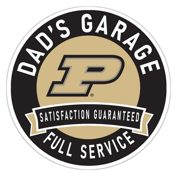 Purdue Boilermakers 16" Dad's Garage Wood Sign