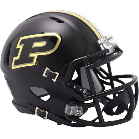 Purdue Boilermakers Black 2024 Riddell NCAA Speed Mini Helmet