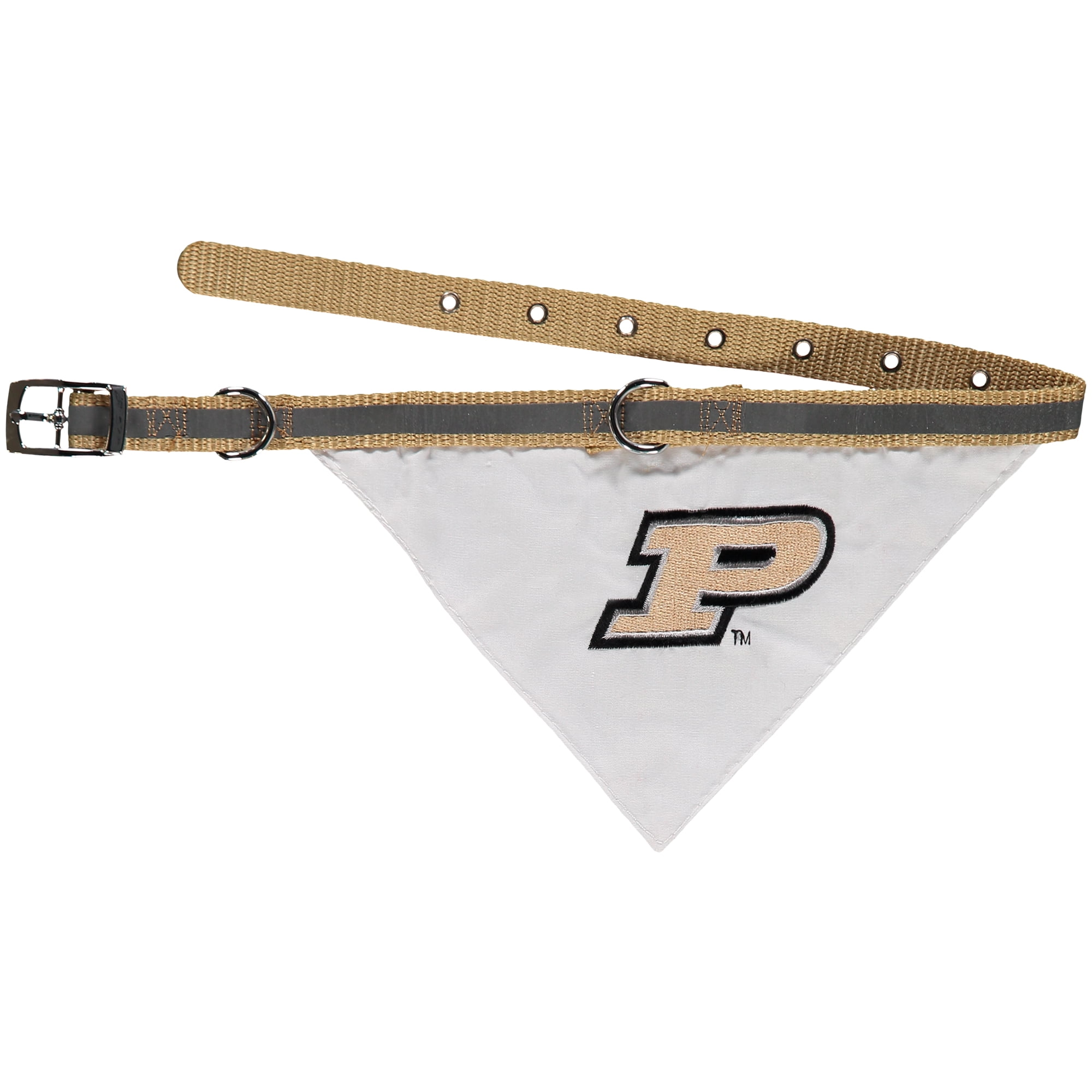 Pets First College Purdue Boilermakers Pet Bandana, 3 Sizes Available. With Collar