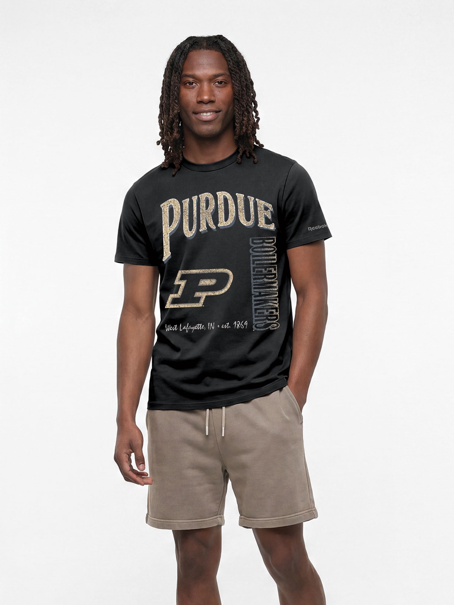 Purdue Boilermakers Reebok Mens Crew Neck Short Sleeve T-Shirt