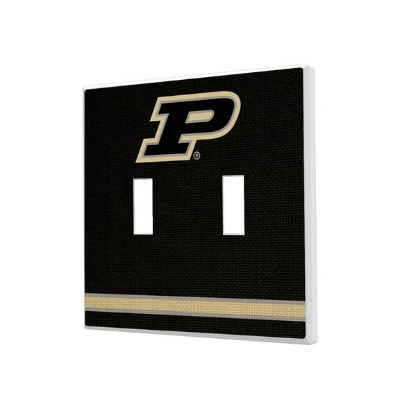 Purdue Boilermakers Stripe Design Double Toggle Light Switch Plate