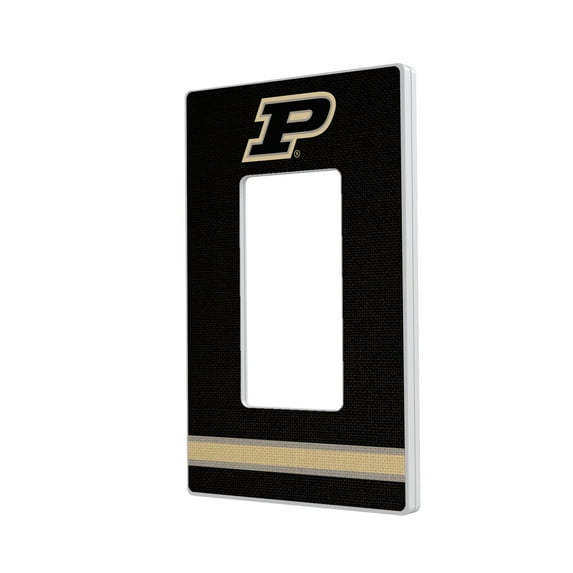 Purdue Boilermakers Stripe Design Single Rocker Light Switch Plate