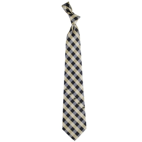 Purdue Boilermakers Woven Checkered Tie - Old Gold/Black