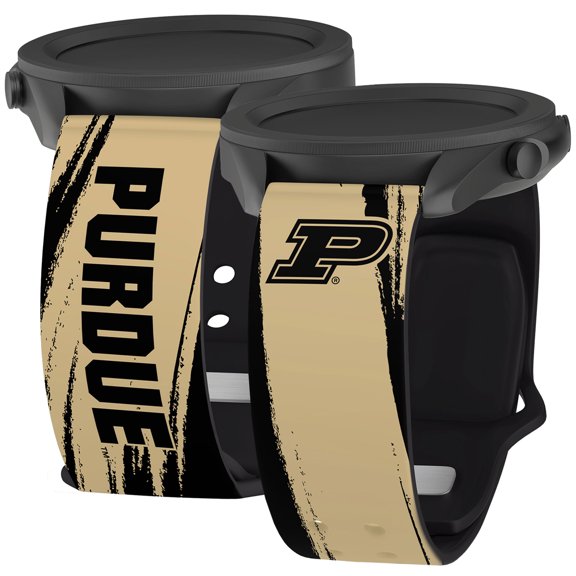 Purdue HD Paint Stripe Unisex Watch Band for Samsung Galaxy Watch 4-7 and More (20mm Long)