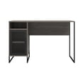 thumbnail image 1 of Purdue Single Pedestal Computer Desk, Gray Oak, 1 of 9
