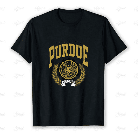 Purdue University Boilermakers Vintage Style College Team Unisex T-Shirt V80019 up to size 5XL