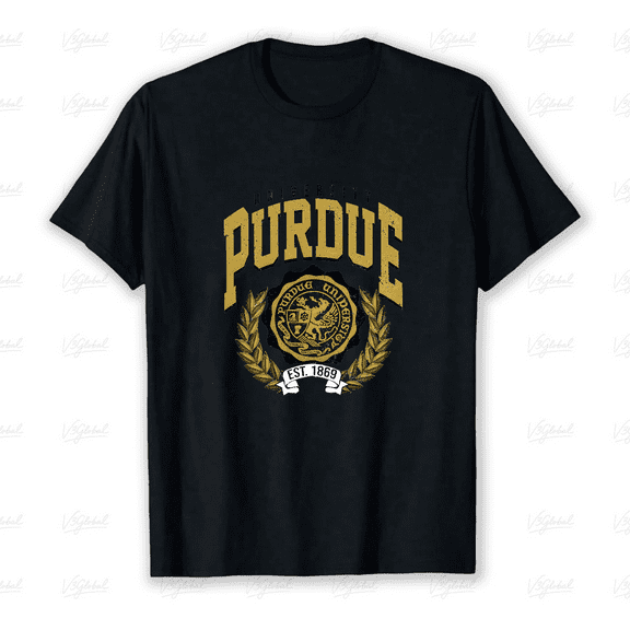 Purdue University Boilermakers Vintage Style College Team Unisex T-Shirt V80019 up to size 5XL