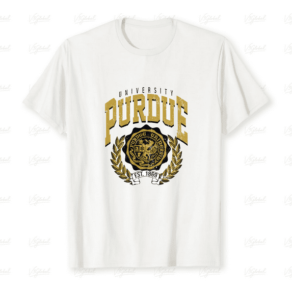 Purdue University Boilermakers Vintage Style College Team Unisex T-Shirt V80019 up to size 5XL