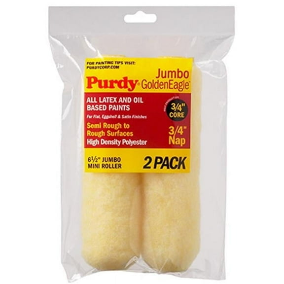 Purdy 140626024 Jumbo Mini Golden Eagle Roller Replacement, 2-Pack, 6-1/2 inch x 3/4 inch nap