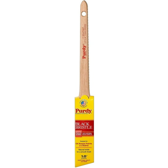 Purdy 144024010 Black Bristle Series Adjutant Angle Sash Paint Brush, 1 inch
