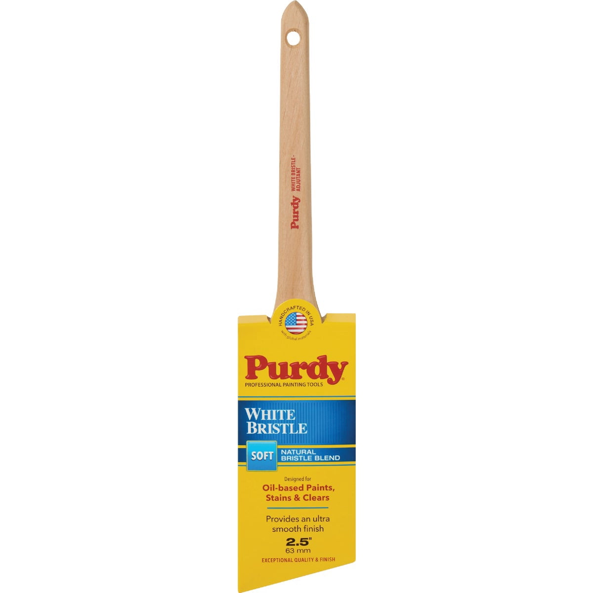 Purdy 144024425 White Bristle Series Adjutant Angular Trim Paint Brush, 2-1/2 inch
