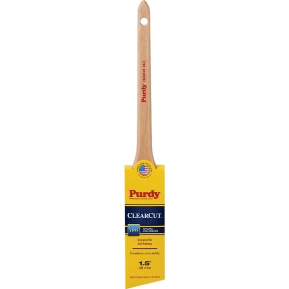 Purdy 144080115 Clearcut Series Dale Angular Trim Paint Brush, 1-1/2 inch - 3 Pack