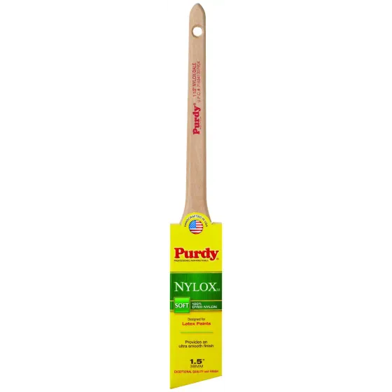 Purdy 144080215 Nylox Dale Angle Nylon Sash And Trim Brush 11/2 Inch, Each