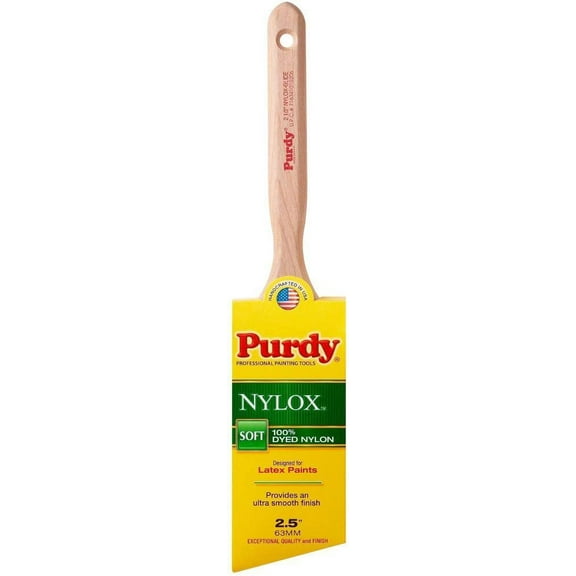 Purdy 144152225 Nylox Series Glide Angular Trim Paint Brush, 2-1/2 inch