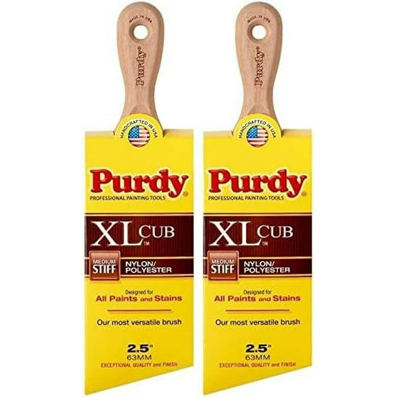Purdy 144153325 XL Series Cub Angular Trim Paint Brush, 2-1/2 inch 2 Pack