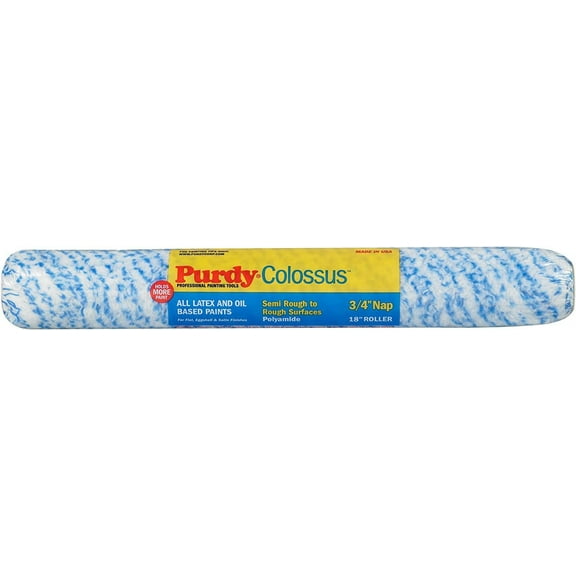 Purdy 144630184 Colossus with 3/4" Nap Roller Cover Case of 6, 18" — Interior & Exterior Use, Professional Finish