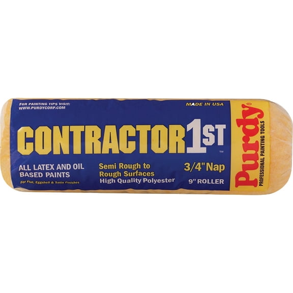 Purdy 688094 9X3/4 Contractor 1st Roller — Interior & Exterior Use, Professional Finish