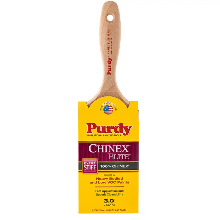 3" Purdy 144580930 Chinex Elite Sprig Paint Brush, Flat Sash, Beavertail