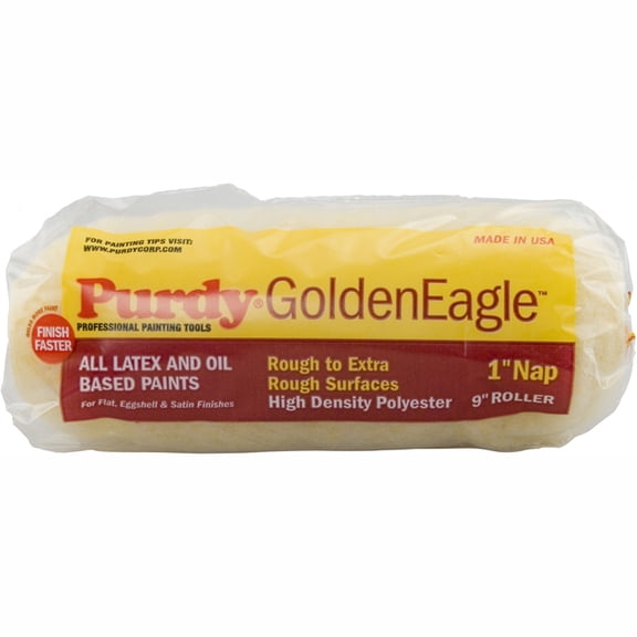 Purdy Golden Eagle 608095 Paint Roller Cover, 1 in Thick Nap, 9 in L, Polyester Cover