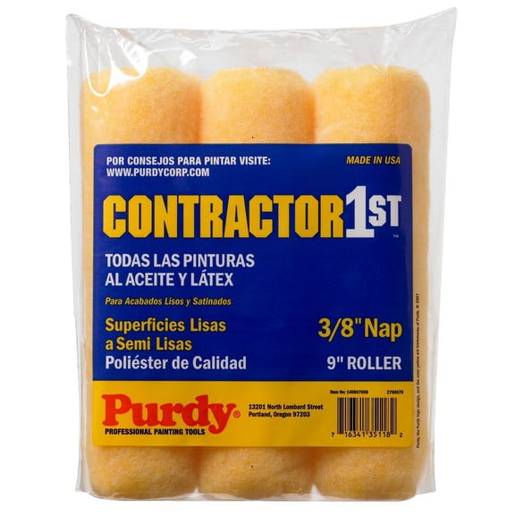 Purdy Contractor 1st Multi-Packs, 9 in. x 3/8 in., 3 count